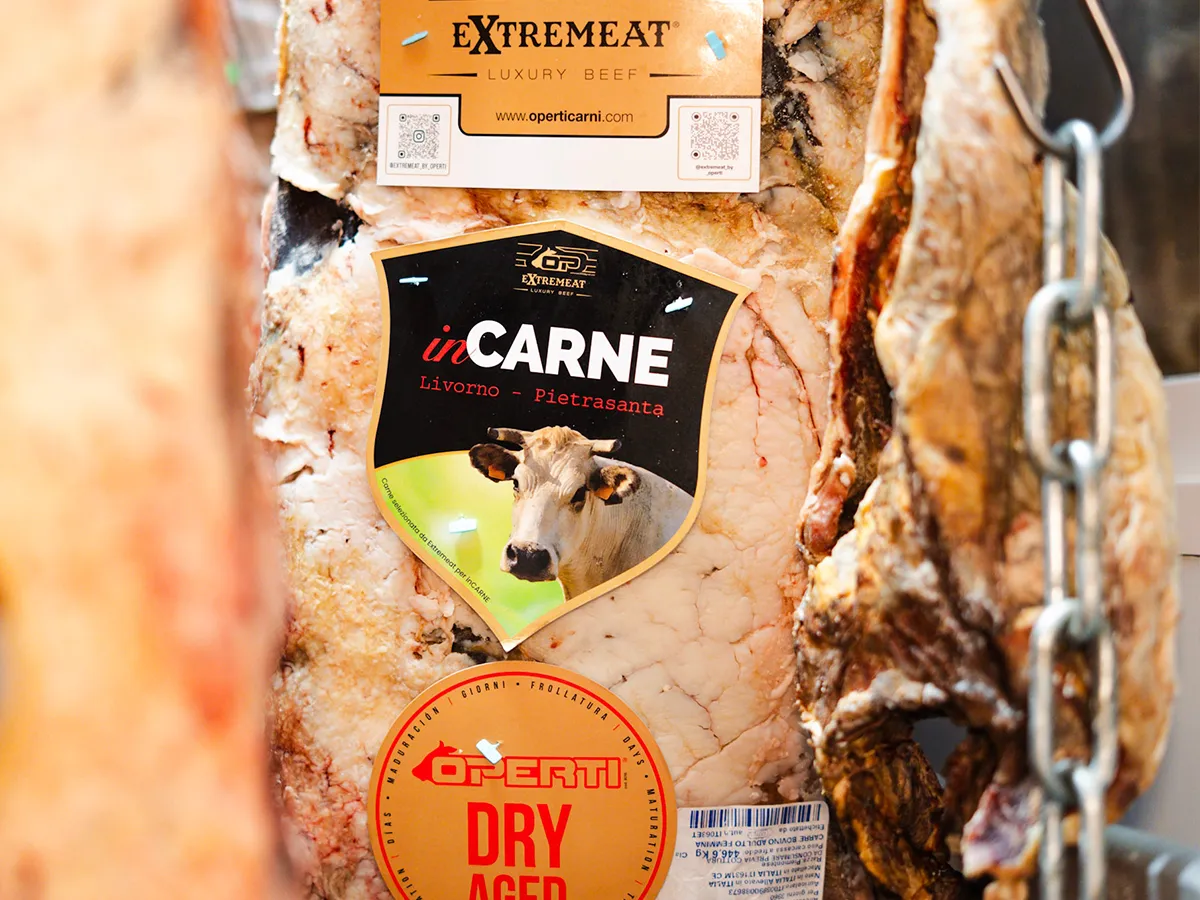Dettaglio della carne di vacca piemontese InCarne